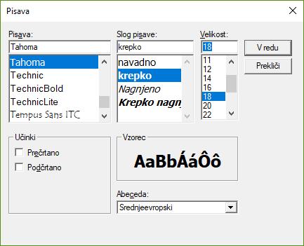 Slika 108: Ikona za CommandButton Označimo narisan okvirček in kliknemo na tri pikice pri Font.