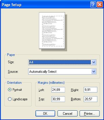 Funkcionalnosti Datoteka Nastavitev strani... Natisni... Natisni Nastavitev strani za tiskanje Tiskanje z izbiro tiskalnika Direktno tiskanje na trenutno izbranem tiskalniku Izvozi datoteko.