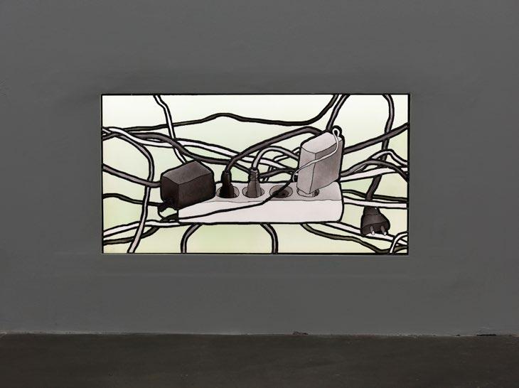 Object Nr_18 (Predmet št_18) slikano steklo 2015 100 x 50 cm son:da gostujoči umetniki na skupinski razstavi Refonte 2015, Marseille, Francija Object Nr_18 je risba z računalniško miško slovenskega