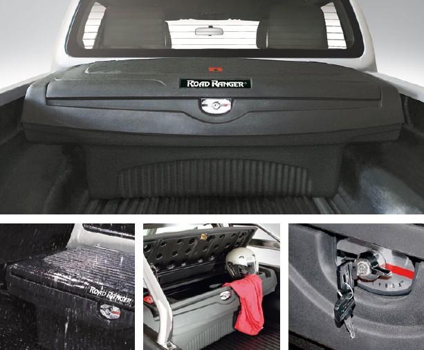 Toolbox zaboj za orodje, Toyota Hilux, Double Cab Zaboj je narejen iz zelo trpežne, vremensko odporne plastike in je vodotesen.