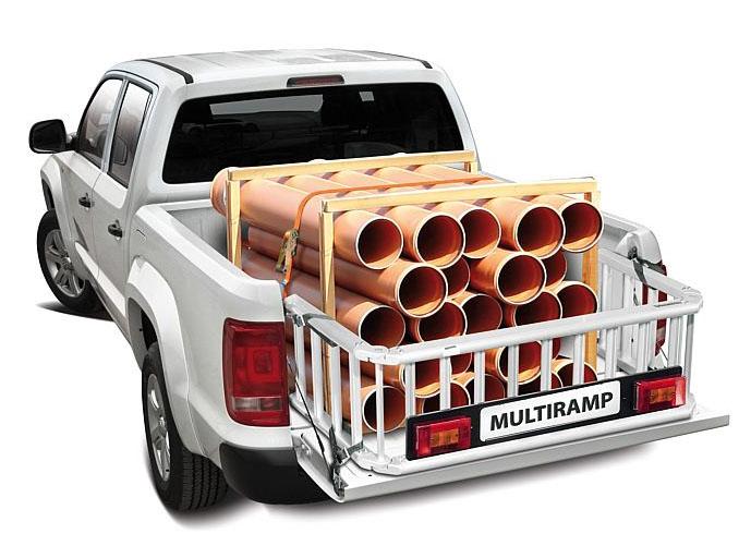 Multirampa, Toyota Hilux, Double Cab * slika je simbolična Večnamenska rampa za pick-up vozila, transportna vozila, prikolice, itd.: 1. Podaljšek tovornega prostora, 2.