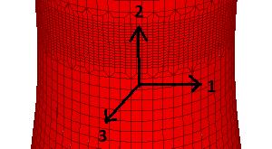 25 Slika 6.2: Lokalni koordinatni sistem elementov lupine 6.1.1 Notranje sile zaradi lastne teže Lastna teža povzroča v meridianskii smeri (glej Sliko 6.