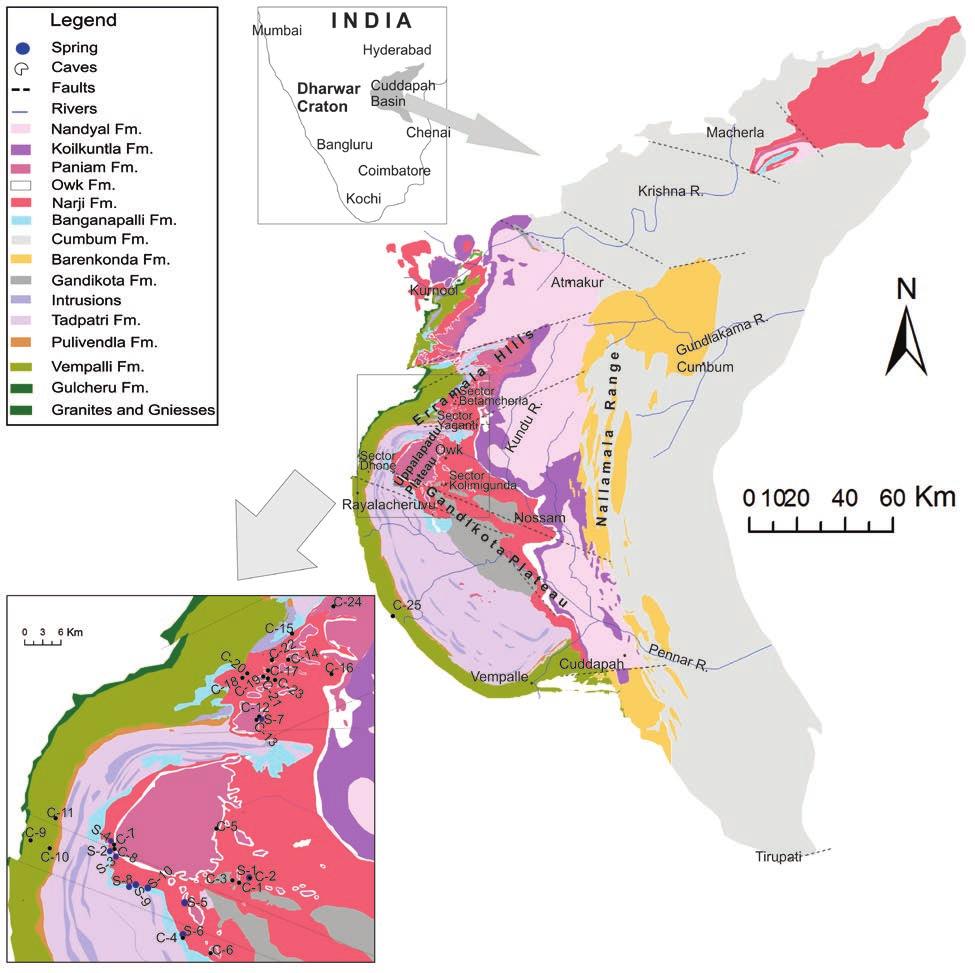 KARSTIFICATION IN THE CUDDAPAH SEDIMENTARY BASIN, SOUTHERN INDIA: IMPLICATIONS FOR... Fig.