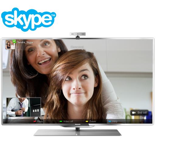 6 Skype 6.1 Kaj je Skype? S storitvijo Skype lahko brezpla!no opravljate videoklice prek televizorja. Pokli!ete in vidite lahko prijatelje z vsega sveta.