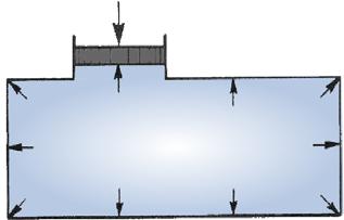 Zgled: Višina vodnega stolpa je 50 m. Izračunaj hidrostatični tlak na izpustu (glej sliko 6.13), kg če je specifična gostota vode ρ = 1000 3.