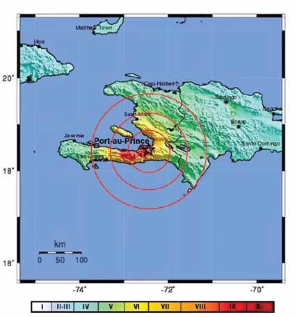 132 T. Jesenko, M. Deterding Slika 5: Lokacija potresa na Haitiju (vir: http://neic.usgs.gov/neis/eq_depot/2010/eq_100112_rja6/neic_ rja6_l.
