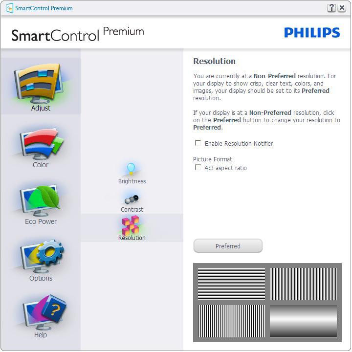 zaslona), Calibration (kalibracije) ter funkcij SmartImage in SmartKolor.