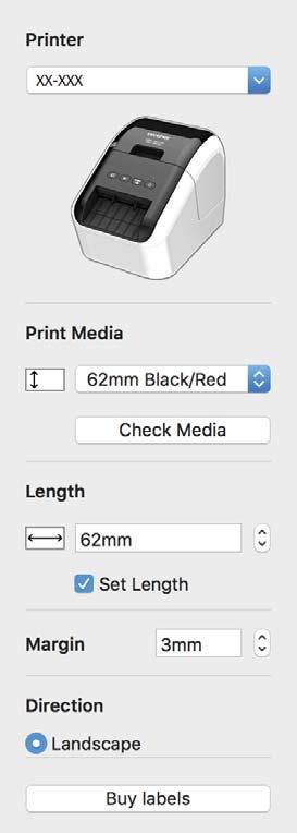 Uporaba programa P-touch Editor Konfiguracija 2-barvnega