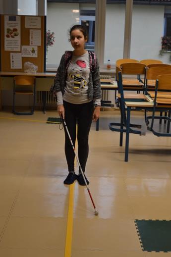 1 UVOD Osnovno šolo Antona Aškerca Rimske Toplice obiskuje slepa učenka Mia Koritnik, ki obiskovanje redne osnovne šole že sedmo leto sprejema kot izziv.