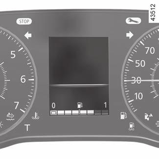POSODA ZA REAGENT (3/8) 3 Odvisno od načina vožnje vozila se lahko pojavita, preden merilnik reagenta na instrumentni plošči prikaže najnižji nivo 1.90.
