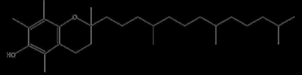 22 Sestava in vsebnost tokoferolov (Vitamin E) Tokoferoli: Štiri spojine izomeri: α, β, γ in δ.
