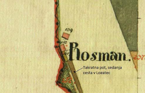 IZ ZGODOVINE Stavbe Rožmanovega mlina na katastrski karti iz leta 1823. Stavbe Lanevskega mlina na katastrski karti iz leta 1823. Brnkova Bajta Stara hišna številka Rovte 20, stavbna parcela št.