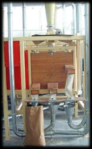 Stroji za metje, sejanje in razvrščanje Valjčni mlini za mletje ţit uporabljamo valjčne mline, ki jih imenujemo mlinski stol.