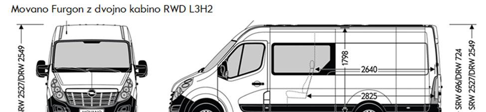 Splošne tehnične specifikacije z dvojno kabino (RWD) L3H2 (enojno L3H2 3.5t Tehnični podatki L3H2 4.5t Splošne tehnične specifikacije z dvojno kabino (RWD) L3H2 (enojno L3H2 3.