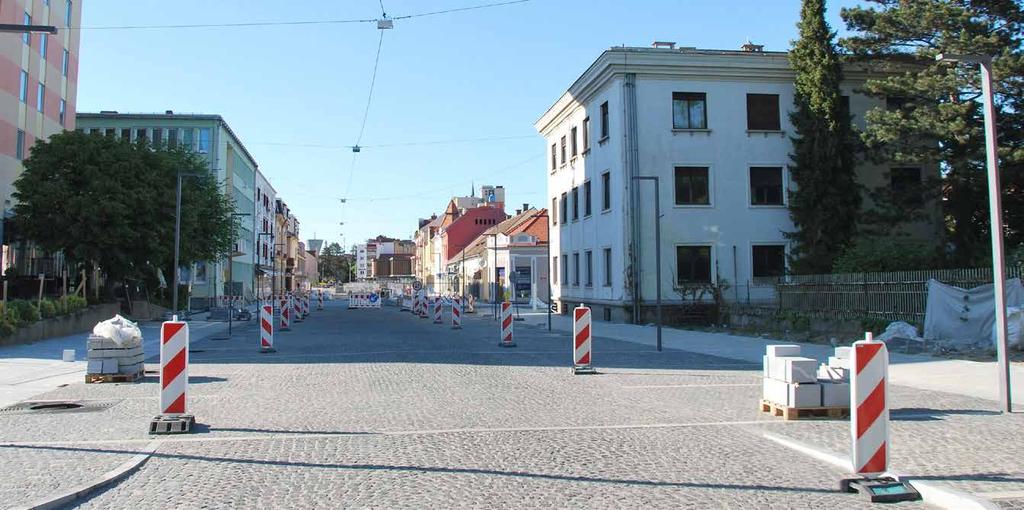 Na odseku Slovenske ulice med hotelom Diana in križiščem z Ulico arhitekta Novaka so dela večinoma končana, manjkajo le še drobna zaključna dela.