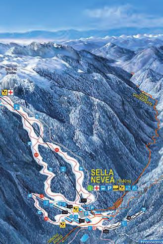 S 30 km skrbno teptanih prog in petkilometrskim spustom s Sedla v Sello Neveo z višinsko razliko 1.200 m spada med največja slovenska smučišča.