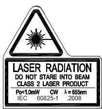 1.2 Pojasnila ikovnih oznak in dodatna opozorila Simboli za laserski razred II Simboli Pred začetkom dela preberite navodila za uporabo Opozorilo na splošno nevarnost 2.