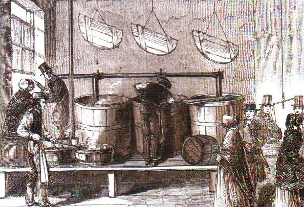 Slika 7: Jušna kuhinja 281 Učinkovitost in varčnost Soyerjeve kuhinje je navdušila vlado, ki je kuhinjo kupila za potrebe Odbora za pomoč v uniji juţnega Dublina.