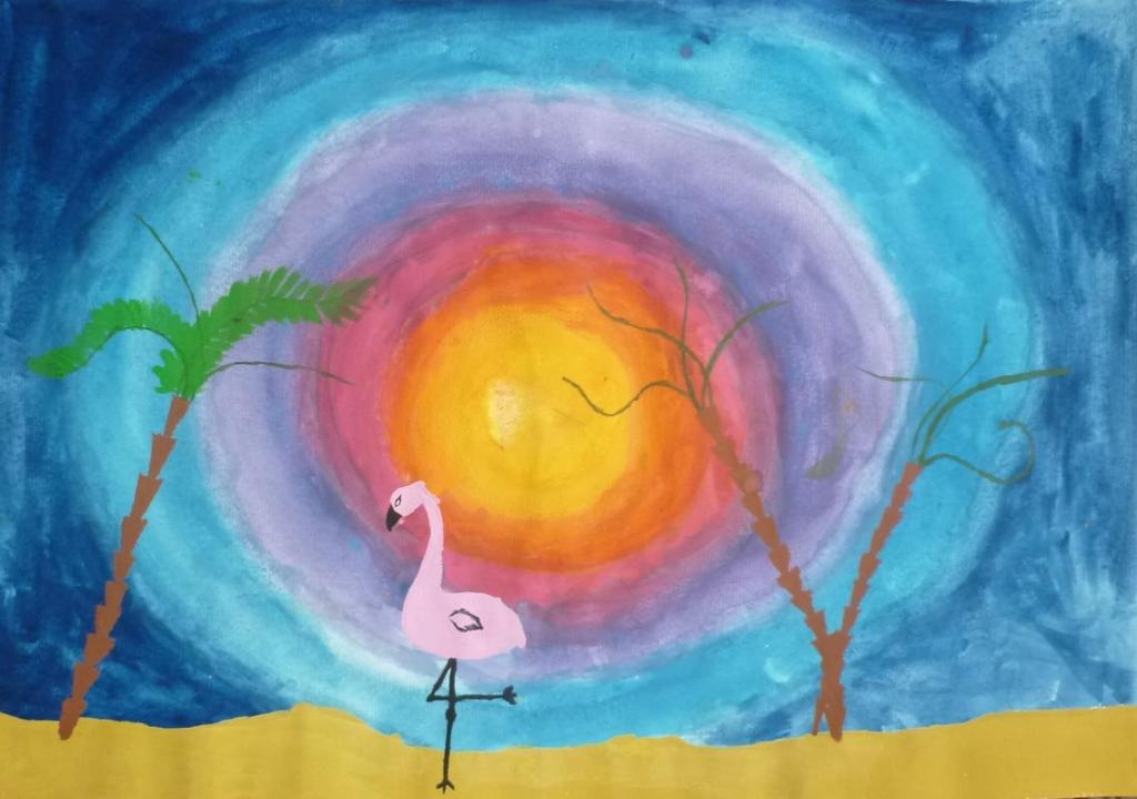 12 Glorija Mlinar, 7.b: Flamingo na samotnem otoku MUCA MACA Muca Maca prava je zaspanka.