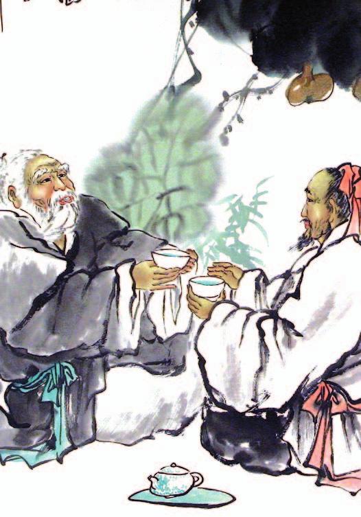 čaj opisal kot eliksir nesmrtnosti, v času velike dinastije Ming pa se je pitje čaja razvilo v pravi ritual, ki je simboliziral tako poezijo in lepoto ter tudi moč in odločnost; skodelica čaja je