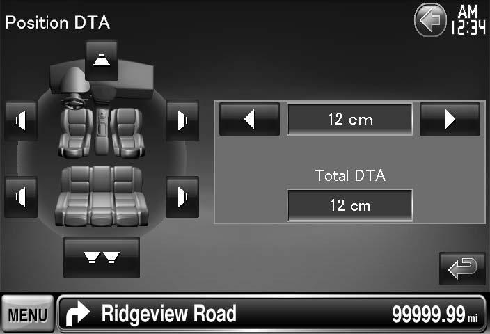 [DTA] Prikaže ekran za položaj DTA (Digital Time Alignment) (digitalno časovno usklajevanje).