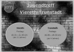 Viereth-Trunstadt - 3 - Nr. 2/16 Hinweis auf Straßensperrung Wegen Baumfällarbeiten wird am Samstag, den 20. Februar und Samstag, den 27. Februar 2016 in der Zeit von 07.00 bis 18.