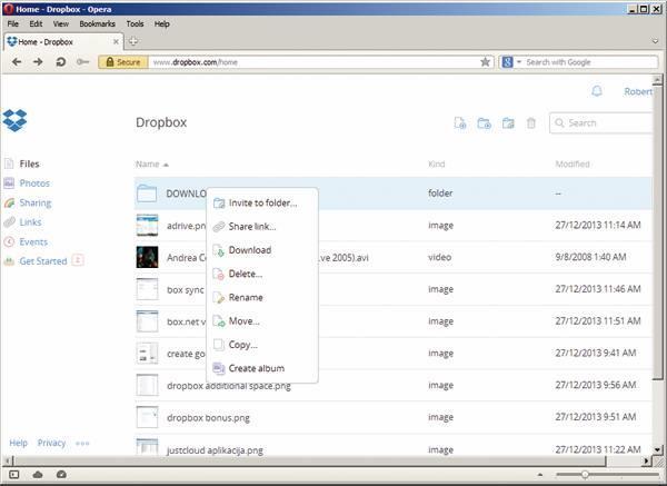 Storitve v oblaku Slika 7.1: Spletni vmesnik za Dropbox [17]. Microsoft SkyDrive Za uporabo storitve SkyDrive potrebujemo Microsoftov račun.