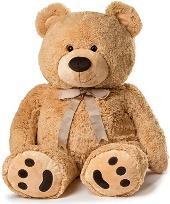 Sie feiern Karins Geburtstag. Karin macht Geschenke auf. Sie hat viele Geschenke. Hier ist ein Teddy. Der Teddy ist braun. Er ist ganz toll.