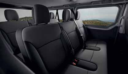 Vstopite v novo dimenzijo Pojem prostora ima v novem Renault TRAFICU nov pomen: sedeži (za do 9 potnikov) ponujajo veliko prostora in udobja za vas in