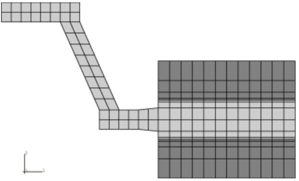V tem modelu so upoštevali prečni prerez zavore, Slika 2.