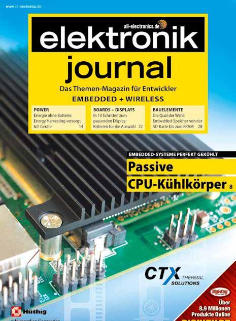 PRINT + ONLINE Magazine Profile 2 Rates 3/4 Formats and Technical Details 5/6 Digital Overlays 7 Online Advertising 9-18 Hüthig Electronic Media Group 19 50 years of elektronik
