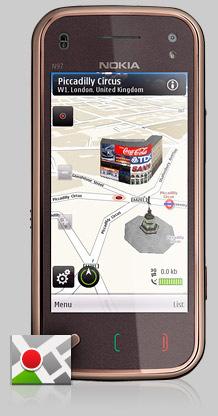3 Mobilni GIS Slika 3: Primer mobilne aplikacije GIS (Nokia