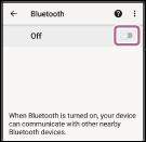 4 Dotaknite se možnosti []. Slišali boste glasovno navodilo»bluetooth connected«(povezava Bluetooth je vzpostavljena). Namig Zgornji postopek služi le kot primer.