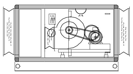 Slika 15: Ventilator z jermenskim pogonom Vir: (Systemair d.o.o., 2017) Prosto tekoči ventilator je brez spiralnega ohišja in je direktno gnan preko gredi z elektromotorjem.