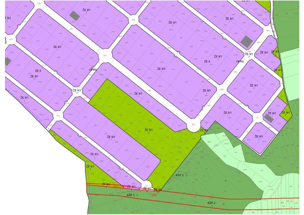Slika 1: Situacija obstoječega objekta V veljavnem Občinskem prostorskem načrtu (OPN) Občine Komenda se navedeni zemljišči nahajata v enoti urejanja prostora (EUP) z oznako ŽE 9/1, z namensko rabo