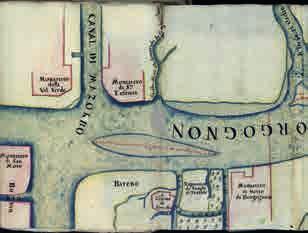 Del kanala dei borgognoni in področje na meji z Buranom in Mazorbom, nadzornik Domenico Margutti, 1690.