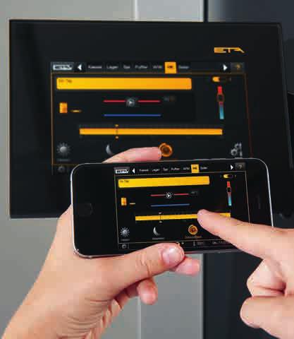 SERVIS S pametnim telefonom, računalnikom ali tablico lahko kotel upravljate enako, kot če ste neposredno pri zaslonu na dotik.