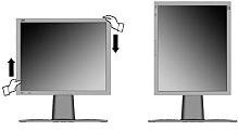 Ležeči/pokončni način LCD zaslon lahko prikazuje vsebino v ležečem ali pokončnem načinu.