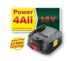 Dobrodošli v družini! Bodite revolucionarni s samo eno akumulatorsko baterijo! Power4All je akumulatorski sistem z litij-ionsko tehnologijo, ki jo ima veliko Boschevih hišnih in vrtnih orodij!