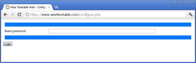 6 Konfiguracija Naslednji korak pred uporabo urnikov je konfiguracija web aplikacije. Odprite internetni brskalnik in v njem priloženo skripto configure.asp (configure.