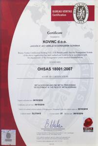 Certifikat EN ISO 3834-2:2006 (Zahteve za kakovost pri talilnem