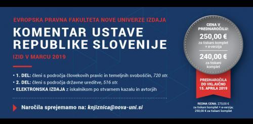 24 KNJIŽNICA IN ZALOŽBA 24 PROJEKT ekurs JE OBRODIL SADOVE! Komentar ustave Republike Slovenije je prvič izšel leta 2002.