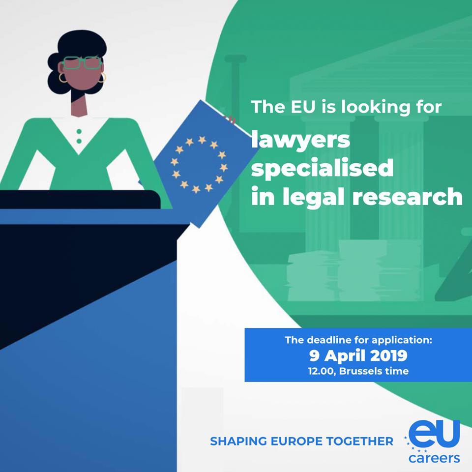 30 30 ODLIČNA PRILOŽNOST ZA SPECIALISTE V PRAVNIH RAZISKAVAH Do 9. aprila se lahko še prijavite na Evropski razpis.