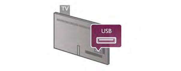 Trdi disk USB Kaj potrebujete 1 trdi disk USB priklju"ite v priklju"ek USB na hrbtni strani televizorja.