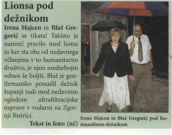 Panorama - Slovenska Bistrica Naslov: Lionsa pod dežnikom Datum: 24.06.