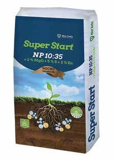 Gnojilo se uporablja istočasno s setvijo in se odlaga v globino cca. 5 cm vstan od semena ob setvene trakove.
