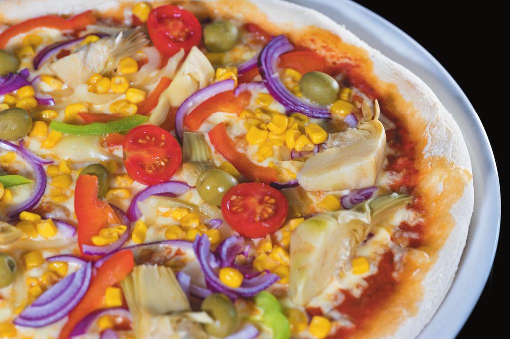 pizza VERDURA pizze - brezmesne MARGHERITA (pelati, sir, origano) VERDURA (pelati, sir, paprika, koruza, artičoke, svež paradižnik, čebula, olive, origano) RUKULOS (pelati, sir, rukola, parmezan,