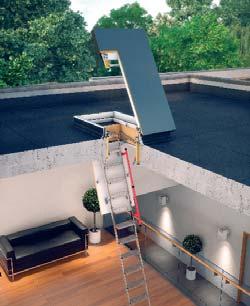 DRL LML Loputa za izhod na streho, ki jo lahko kombiniramo z našimi podstrešnimi stopnicami.