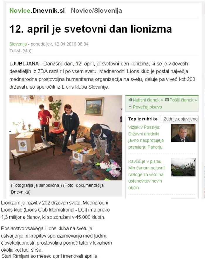 www.dnevnik.si Naslov: 12. april je svetovni dan lionizma Datum: 12.04.