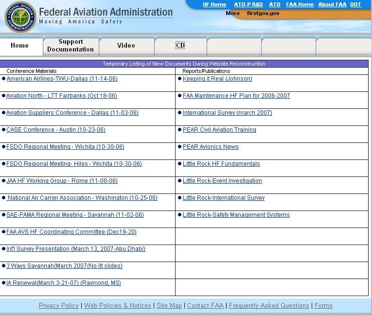 FAA Human Factors